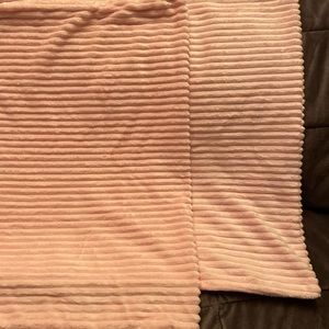Set of two velour ribbed 18” x 18” pillow covers pink
